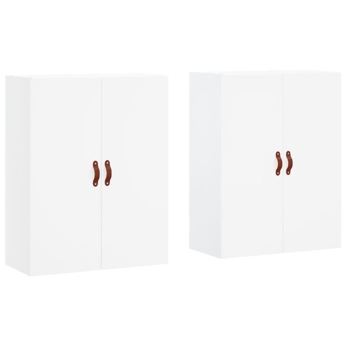 Armoires murales 2 pcs blanc 69,5x34x90 cm - Photo n°1