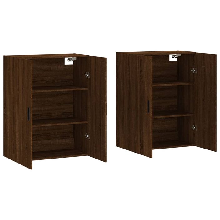 Armoires murales 2 pcs chêne marron 69,5x34x90 cm - Photo n°4