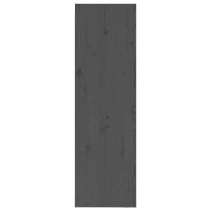 Armoires murales 2 pcs Gris 30x30x100 cm Bois de pin massif - Photo n°5