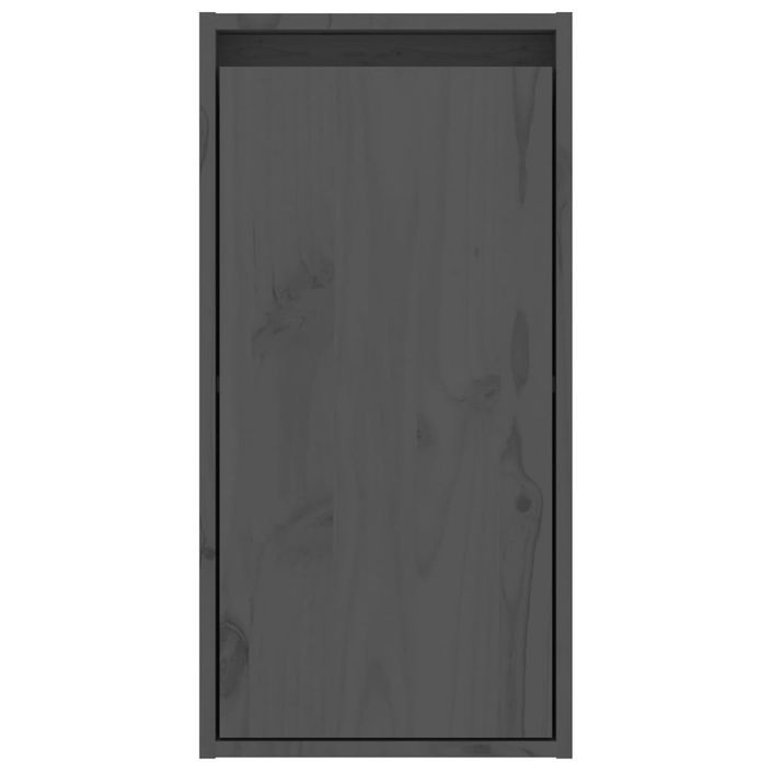 Armoires murales 2 pcs Gris 30x30x60 cm Bois de pin massif - Photo n°7