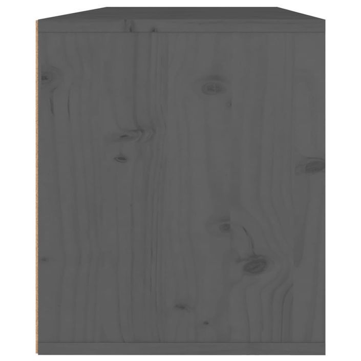 Armoires murales 2 pcs Gris 45x30x35 cm Bois de pin massif - Photo n°6