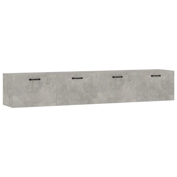 Armoires murales 2 pcs Gris béton 100x36,5x35 cm - Photo n°2