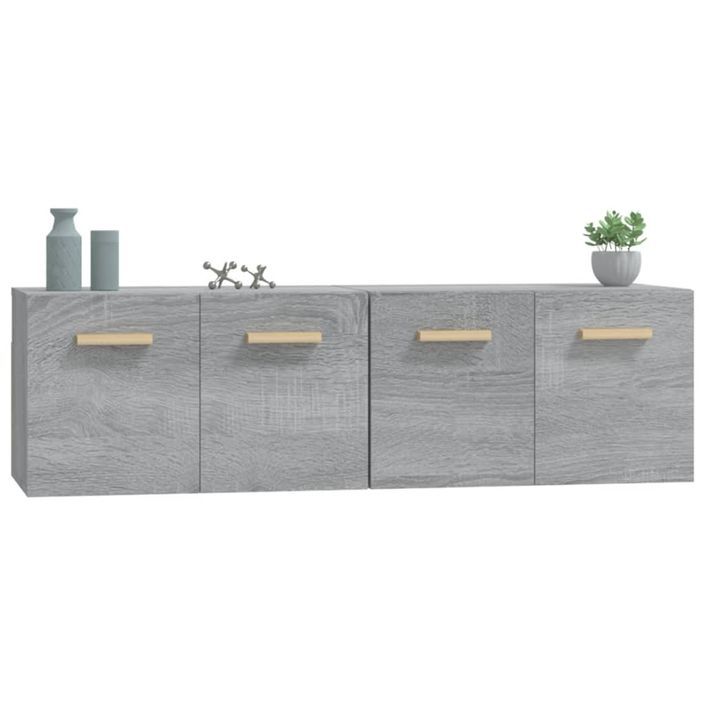 Armoires murales 2 pcs Sonoma gris 60x36,5x35 cm Bois - Photo n°4