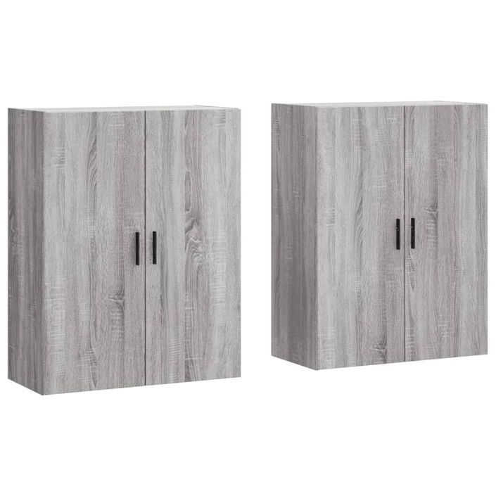 Armoires murales 2 pcs sonoma gris 69,5x34x90 cm - Photo n°1