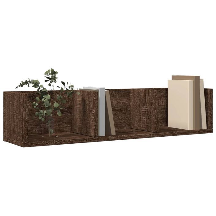 Armoires murales 2pcs chêne marron 75x18x16,5cm bois ingénierie - Photo n°4