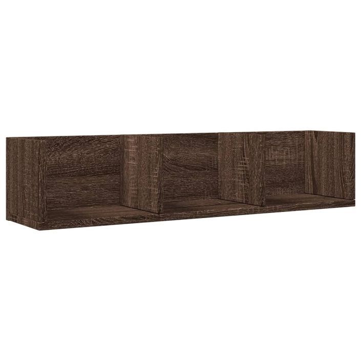 Armoires murales 2pcs chêne marron 75x18x16,5cm bois ingénierie - Photo n°6