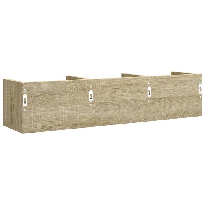 Armoires murales 2pcs chêne sonoma 75x18x16,5cm bois ingénierie - Photo n°8