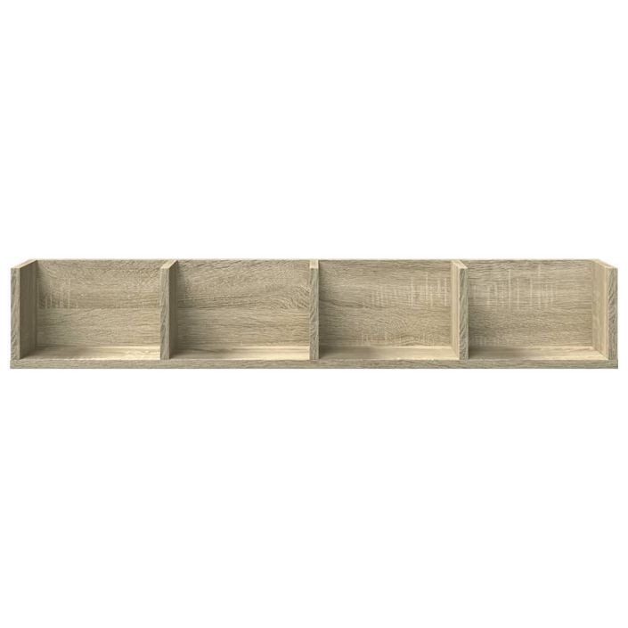 Armoires murales 2pcs chêne sonoma 99x18x16,5cm bois ingénierie - Photo n°5