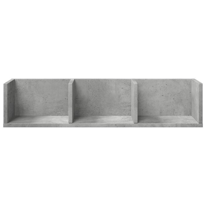 Armoires murales 2pcs gris béton 75x18x16,5cm bois d'ingénierie - Photo n°5