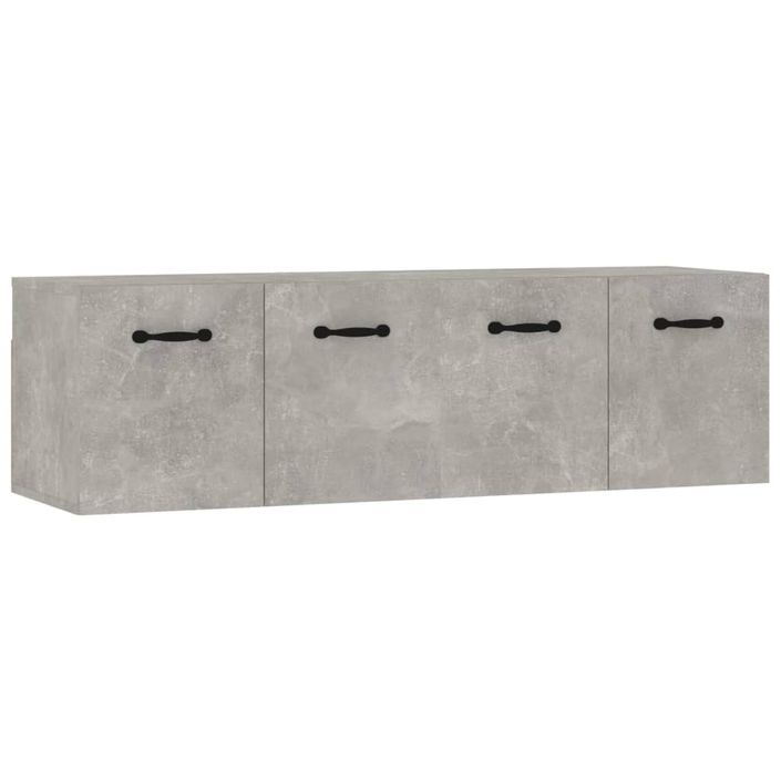 Armoires murales 2pcs Gris béton 80x35x36,5cm Bois d'ingénierie - Photo n°2