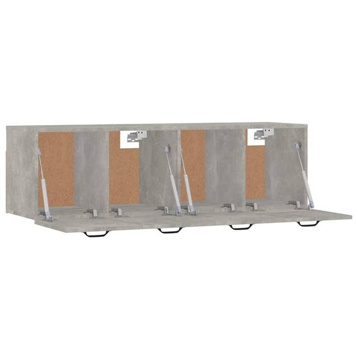 Armoires murales 2pcs Gris béton 80x35x36,5cm Bois d'ingénierie - Photo n°5