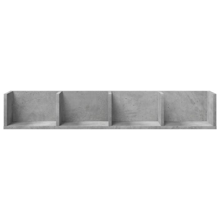 Armoires murales 2pcs gris béton 99x18x16,5cm bois d'ingénierie - Photo n°5