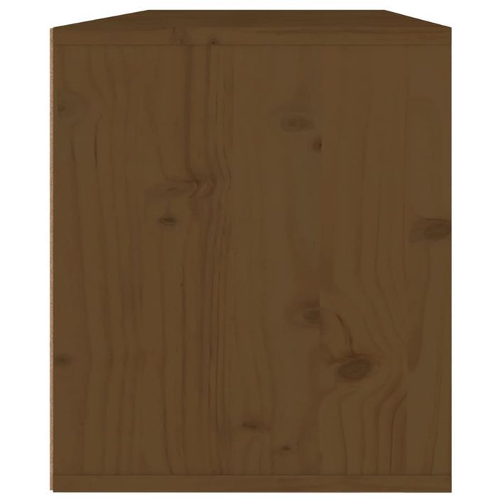 Armoires murales 2pcs Marron miel 45x30x35cm Bois de pin massif - Photo n°7