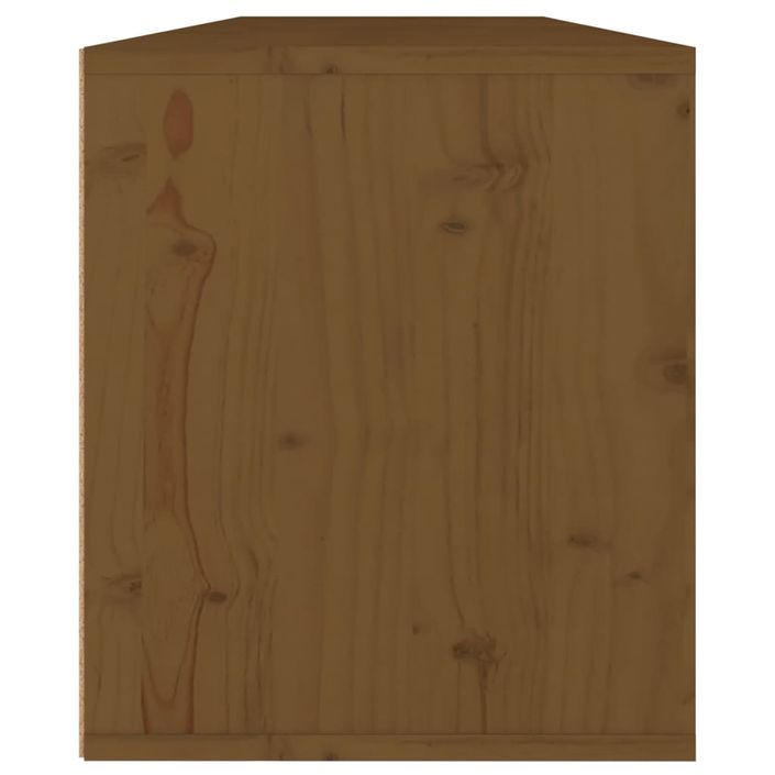 Armoires murales 2pcs Marron miel 60x30x35cm Bois de pin massif - Photo n°8