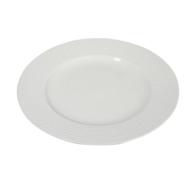 Assiette ronde porcelaine blanche Licia D 20 cm 2 - Photo n°1