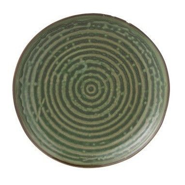 Assiette ronde porcelaine verte Verde D 20 cm - Photo n°2