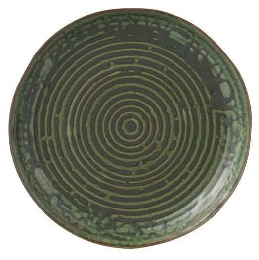 Assiette ronde porcelaine verte Verde D 30 cm - Photo n°2