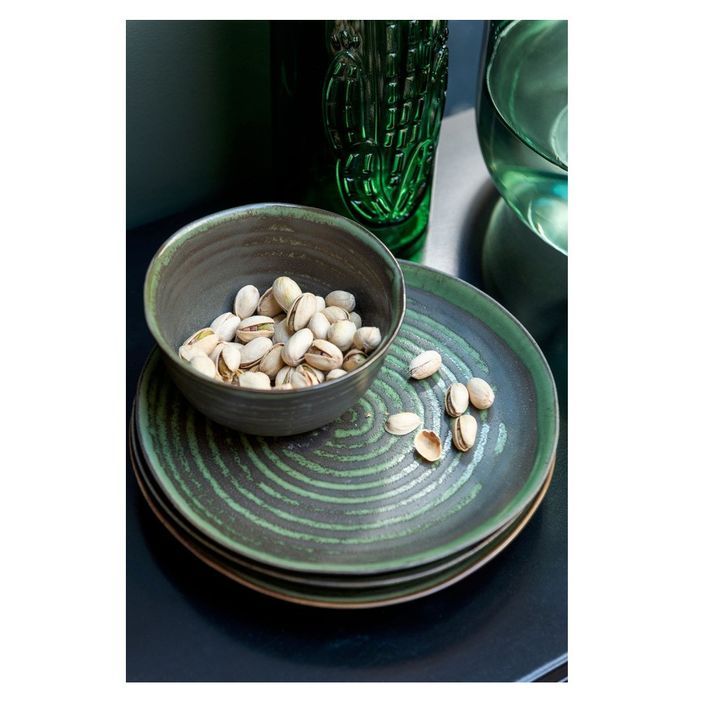 Assiette ronde porcelaine verte Verde D 30 cm - Photo n°3