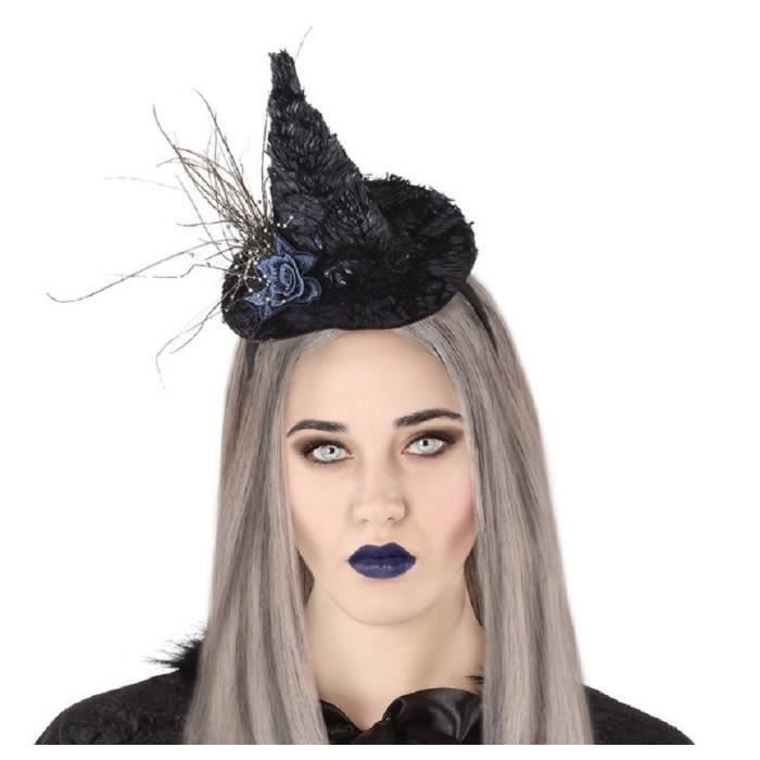 ATOSA Serre-tete Sorciere Halloween - Noir et Bleu - Photo n°1