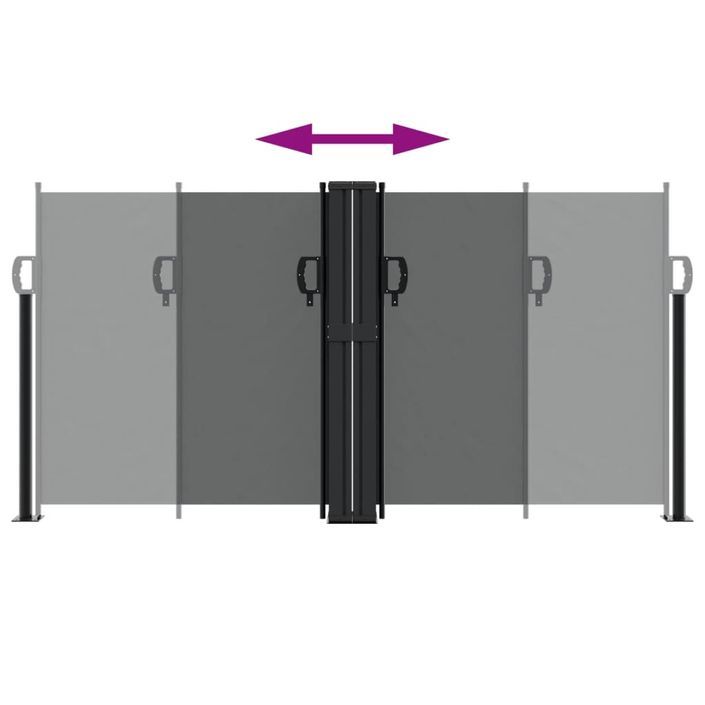 Auvent latéral rétractable anthracite 120x1000 cm - Photo n°5