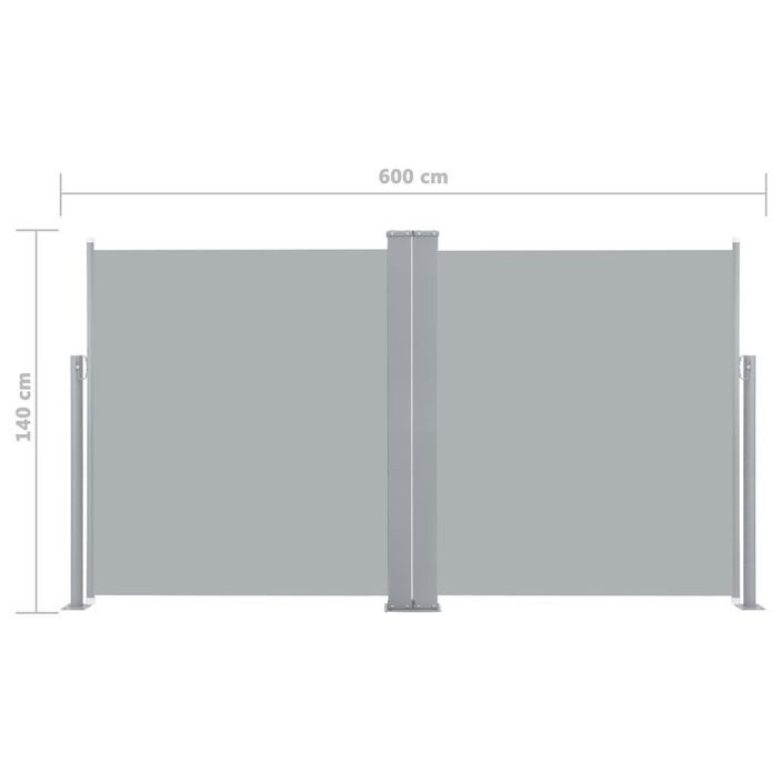 Auvent latéral rétractable Anthracite 140 x 600 cm - Photo n°12