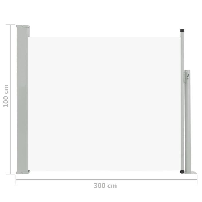 Auvent latéral rétractable de patio 100x300 cm Crème - Photo n°8