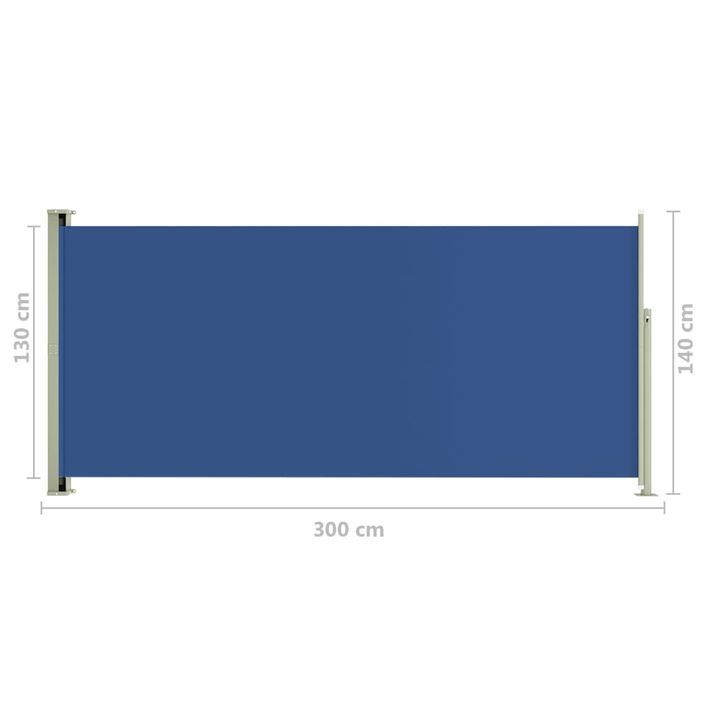 Auvent latéral rétractable de patio 140x300 cm Bleu - Photo n°8