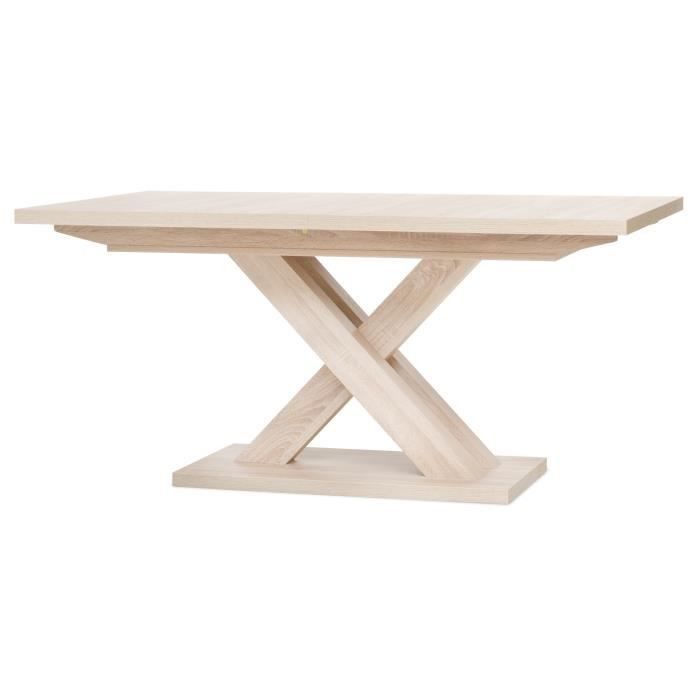 AVANT Table extensible mélaminé style contemporain - Pieds central en croix - L 160 a 200 cm - Photo n°1