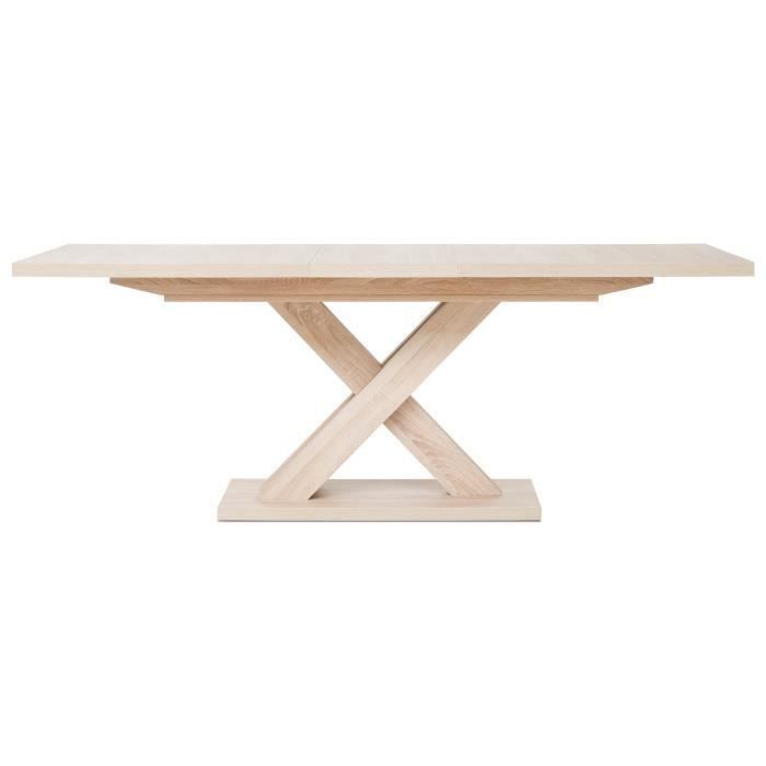 AVANT Table extensible mélaminé style contemporain - Pieds central en croix - L 160 a 200 cm - Photo n°2