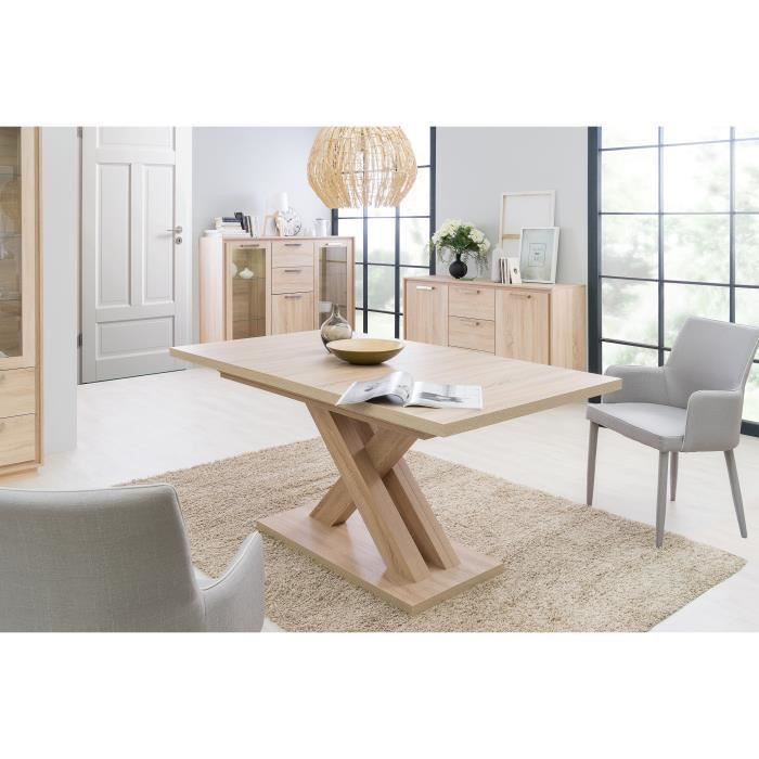 AVANT Table extensible mélaminé style contemporain - Pieds central en croix - L 160 a 200 cm - Photo n°3