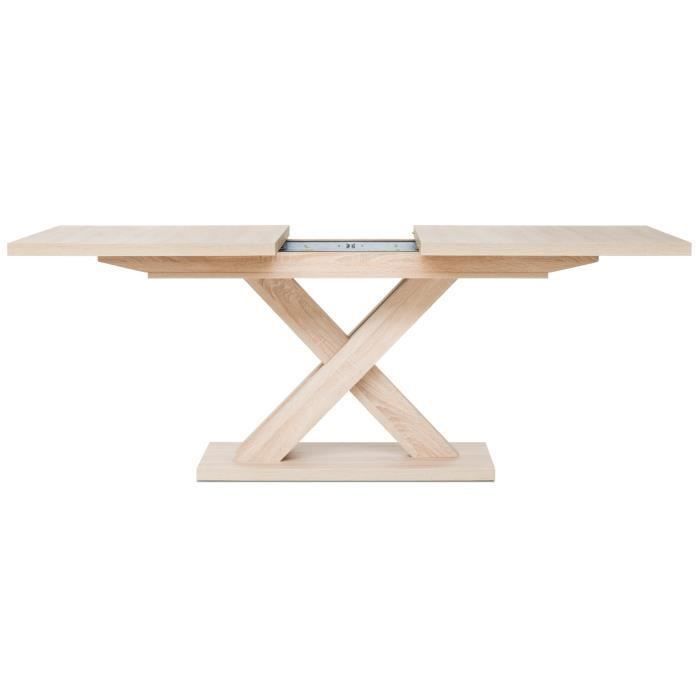 AVANT Table extensible mélaminé style contemporain - Pieds central en croix - L 160 a 200 cm - Photo n°4