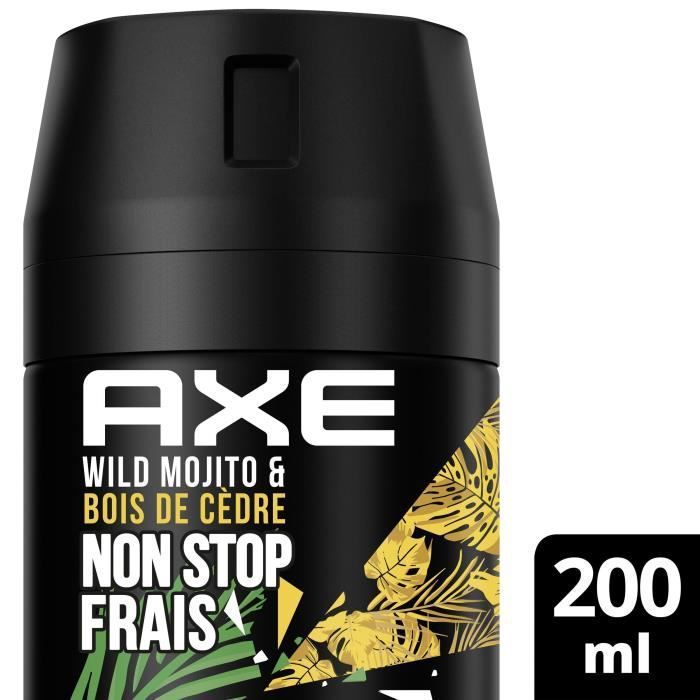 AXE Déodorant Homme Wild Bodyspray - 48h de Fraîcheur Non-Stop - Antibactérien - Lot de 6 x 200 ml - 1,2 L - Photo n°2