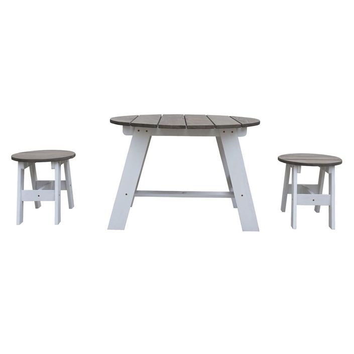 AXI Ensemble de table de pique-nique enfants 3 pcs Gris et blanc - Photo n°4