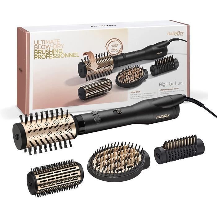 BABYLISS BIG HAIR LUXE AS970E - Brosse soufflante rotative multistyle - 50mm céramique - Brosse fixe 38mm - 650W - Photo n°1