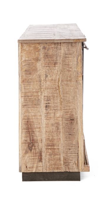 Bahut en bois de manguier 4 tiroirs 1 porte Ely L 90 cm - Photo n°9