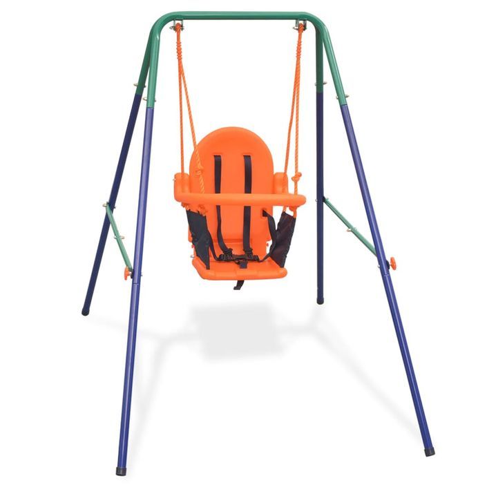 Balançoire pour enfants avec harnais de sécurité Orange - Photo n°1