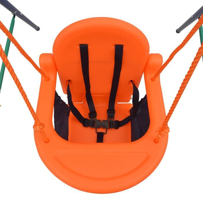 Balançoire pour enfants avec harnais de sécurité Orange - Photo n°5