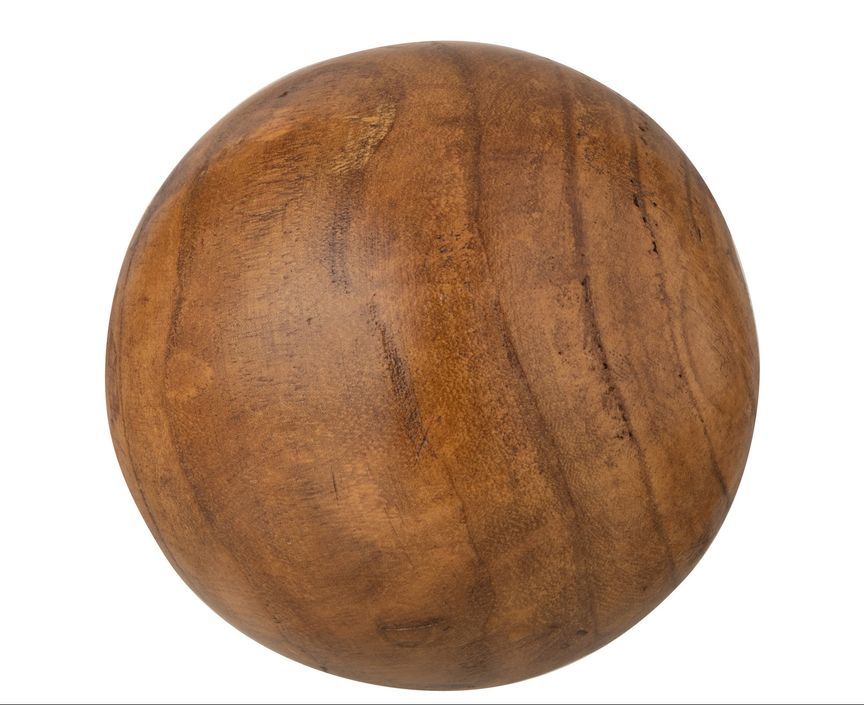 Déco Boule bois massif marron Paula D 15 cm - Photo n°1