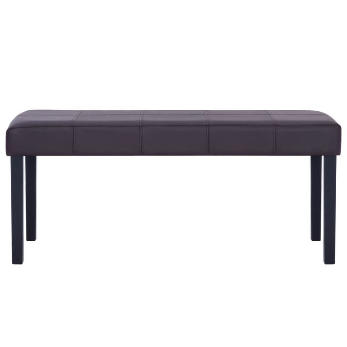 Banc 106 cm Marron Similicuir Rozy - Photo n°4