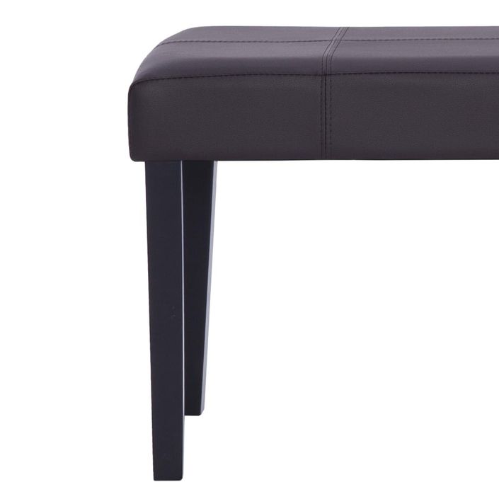 Banc 106 cm Marron Similicuir Rozy - Photo n°6