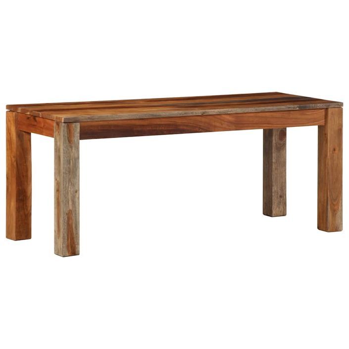 Banc 110 cm bois massif d'acacia - Photo n°10