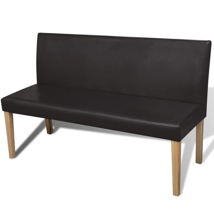 Banc 139,5 cm Marron foncé Similicuir - Photo n°1