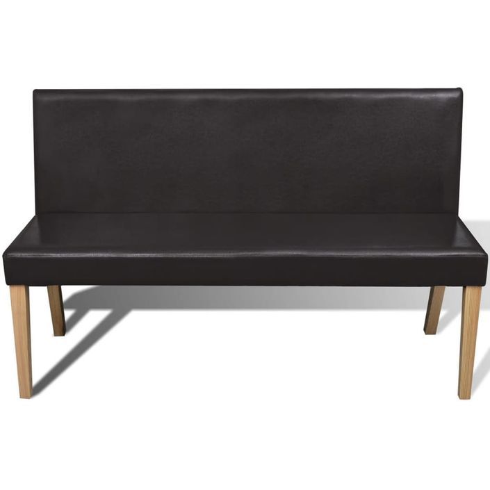 Banc 139,5 cm Marron foncé Similicuir - Photo n°3