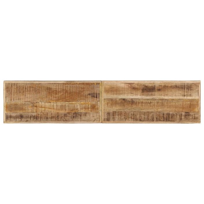 Banc 160 cm bois de manguier brut massif et acier - Photo n°4