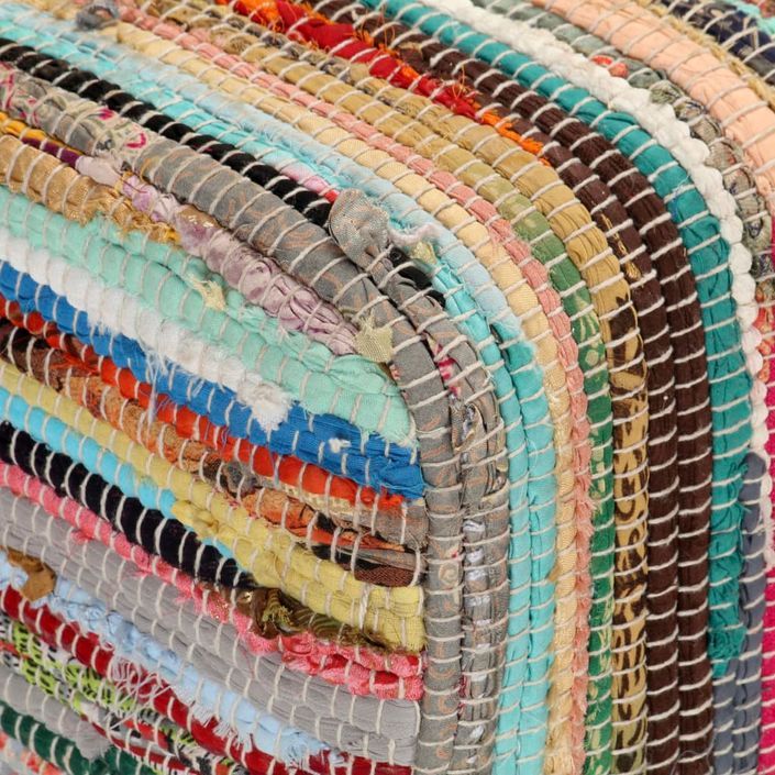 Banc 160 cm Multicolore Tissu chindi - Photo n°3