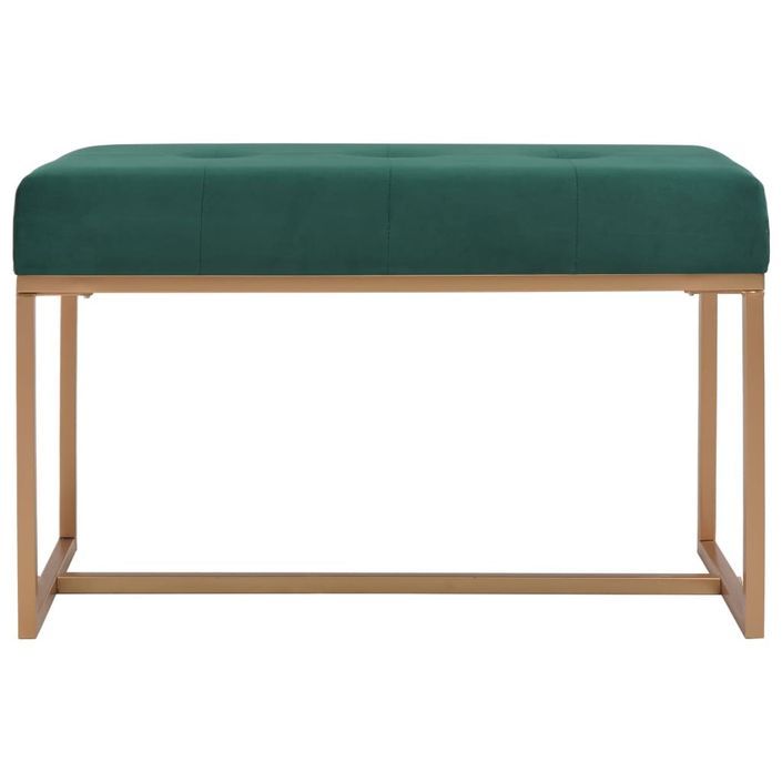 Banc 80 cm Vert Velours - Photo n°2