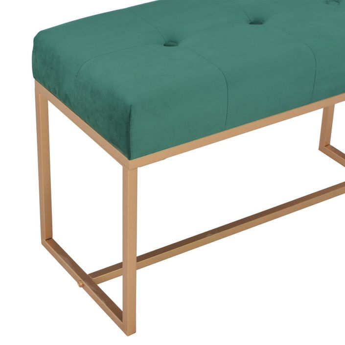 Banc 80 cm Vert Velours - Photo n°4