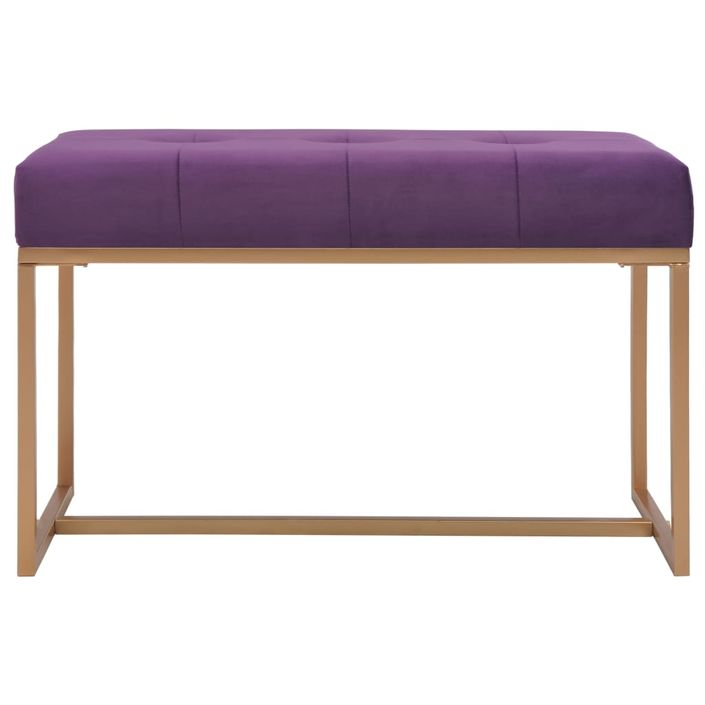 Banc 80 cm Violet Velours - Photo n°2