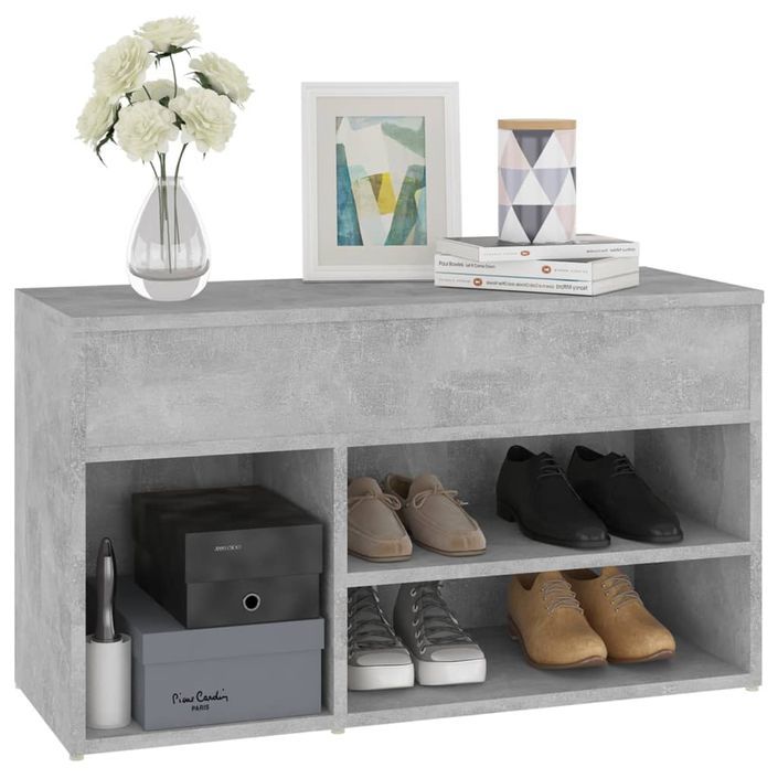 Banc à chaussures avec coffre de rangement Lula L 80 x H 45 x P 30 cm – Chic et pratique - Photo n°1