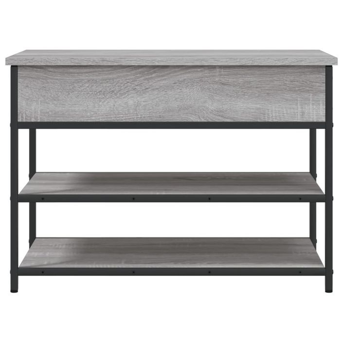 Banc à chaussures sonoma gris 70x42,5x50 cm bois d'ingénierie - Photo n°7